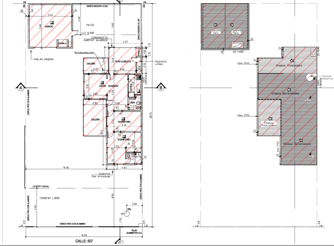 CASA 3 AMB.CON GALPON.LOS ACANTILADOS.