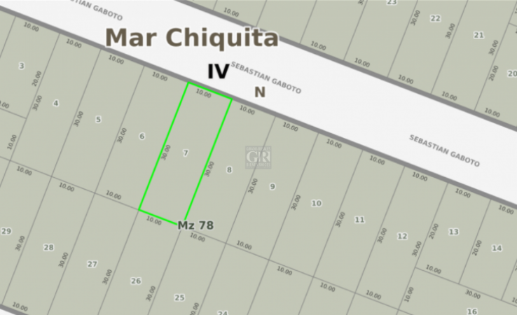 LOTE EN PARTIDO DE MAR CHIQUITA, PARAJE SANTA ELENA, A 5 CUADRAS DEL MAR