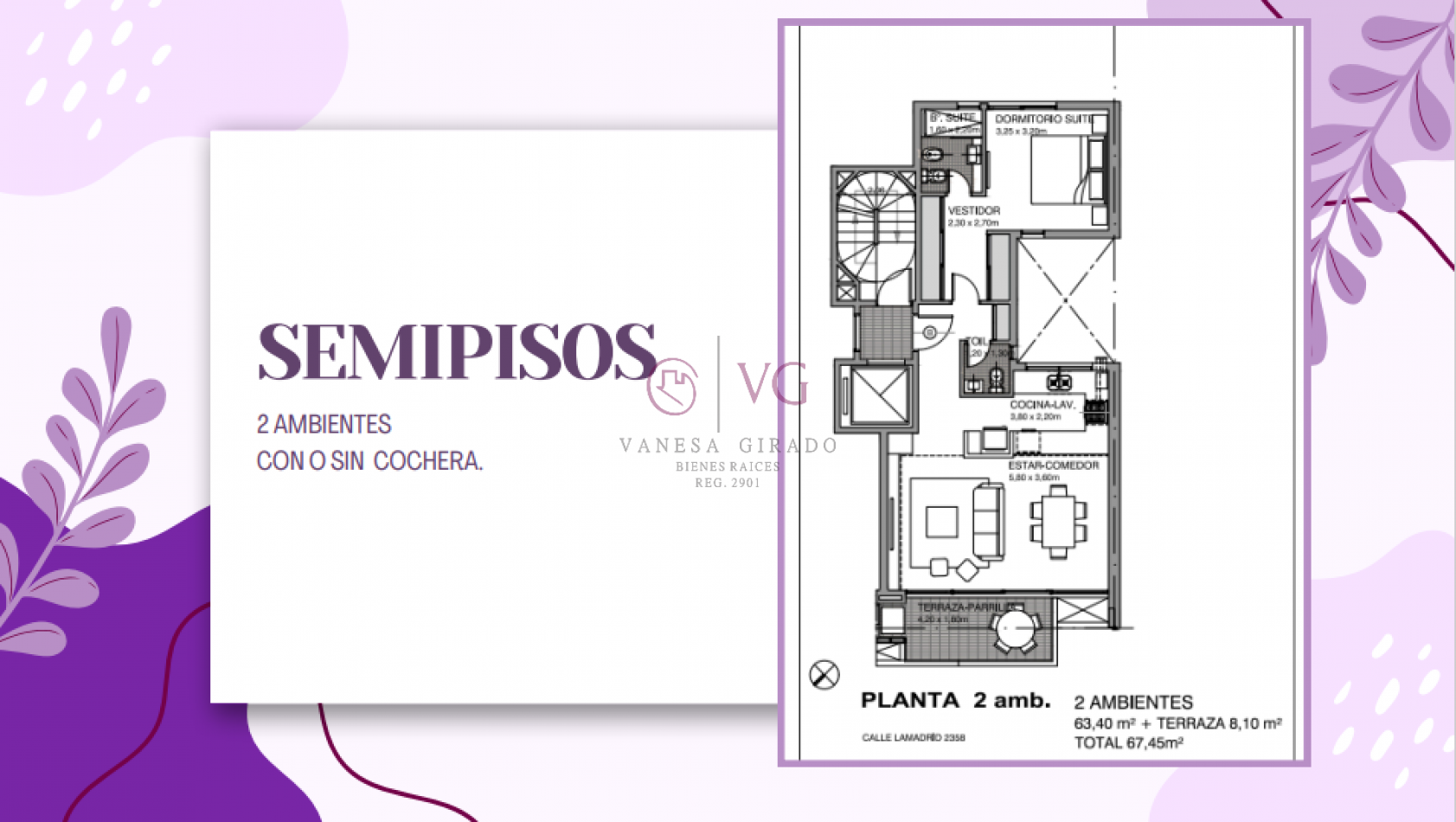 SEMIPISOS DE  2 Y 3 AMB.CON O SIN COCHERA.PRECIO DIFERENCIAL DE CONTADO. CUOTAS, CONSULTE.